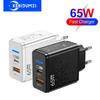 PD 65W Fast Charging Charger Quick Charge 3.0 Phone Charger Adapter Type C Fast Charging Wall Adapter