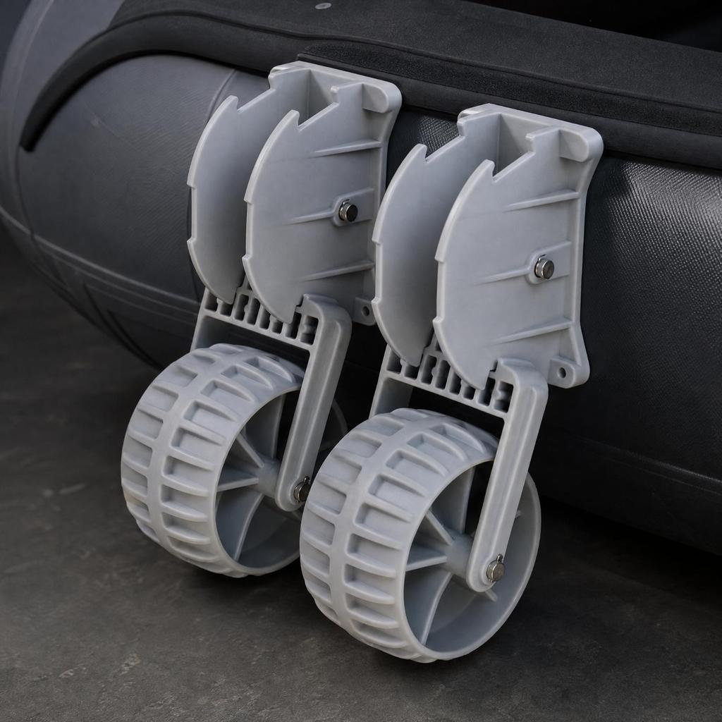 2 Pieces Kayak Propelling Wheel Foldable Inflatable Boat Transport Easy Install for Shoreline