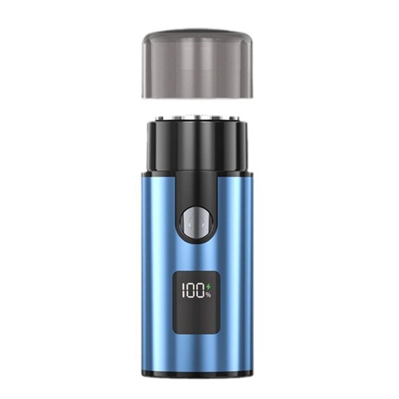 Multifunctional Electric Shaver Grooming Device Travel Friendly Small Electric Shaving Tool Suitable for Wet and Dry Use синий