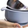 Stainless Steel Baby Bowls with Suction Double Ear Design Feeding Bowl Heat Resistant Drop-Proof Toddler Feeding Dishes for Fruits Snacks