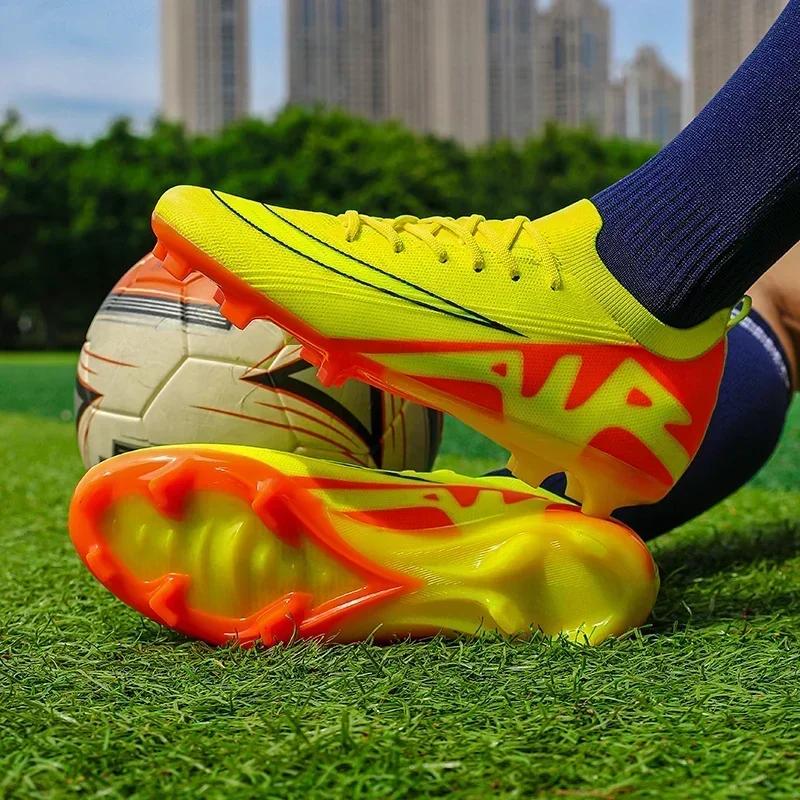 Men's Football Boots Non-Slip Grass Training Sport Ultralight Soccer Shoes Unisex Outdoor Athletic Shoes Breathable Drop Shipping