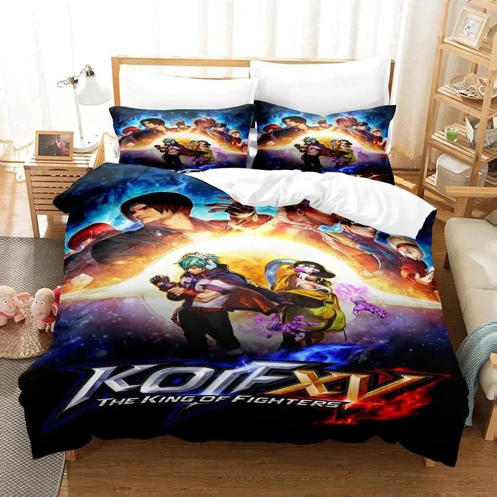 Anime The King Of Fighter Bedding Set Boys Girls Twin Queen Size Duvet Cover Pillowcase Bed Kids Adult Home Textile Customizable