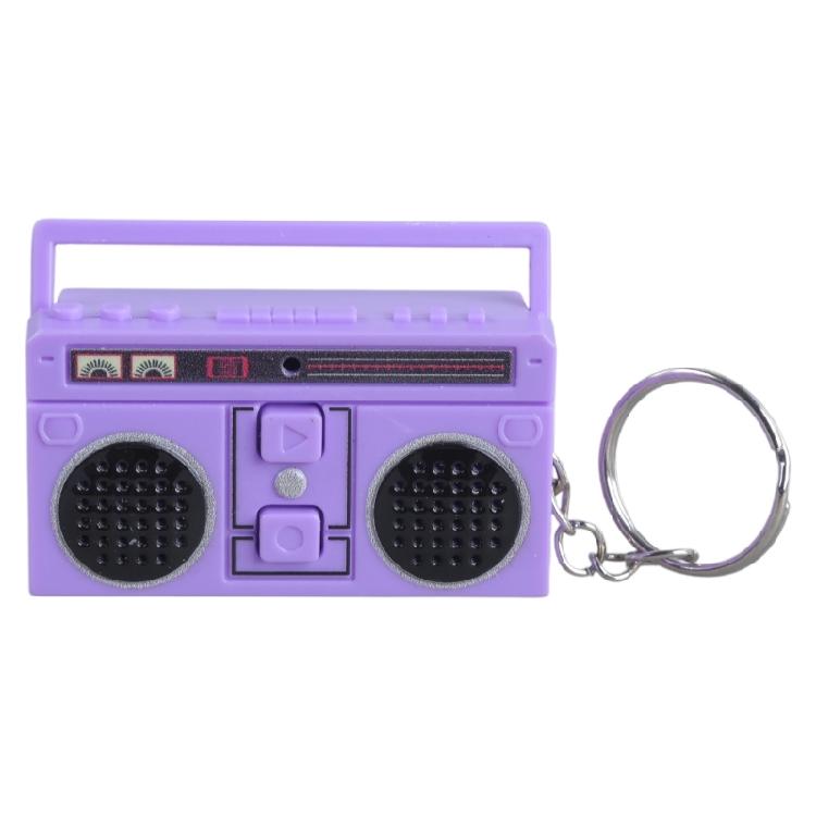 Vintage Tape Recorder Keychain Small Recording Music Box Pendant Keyring Backpack Ornament for Birthday Couple Present