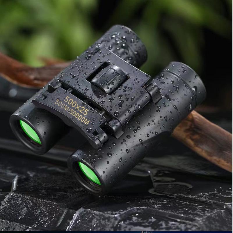 HD 500x25 Binoculars - Portable Long-Range, Low-Light Night Vision Telescope for Outdoor Travel