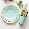 8 PCS/Lot Party Paper Plates Cups Pink Gold Happy Birthday Party Wedding Decoration Baby Shower Tableware Kids Birthday Decor