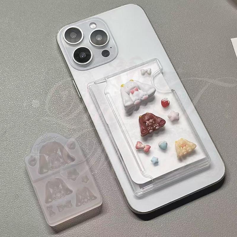 Multipurpose Silicone Crafting Mold Suitable for Bear Rabbits Ear Shape Crafts Including Resin Soap and Candle Making