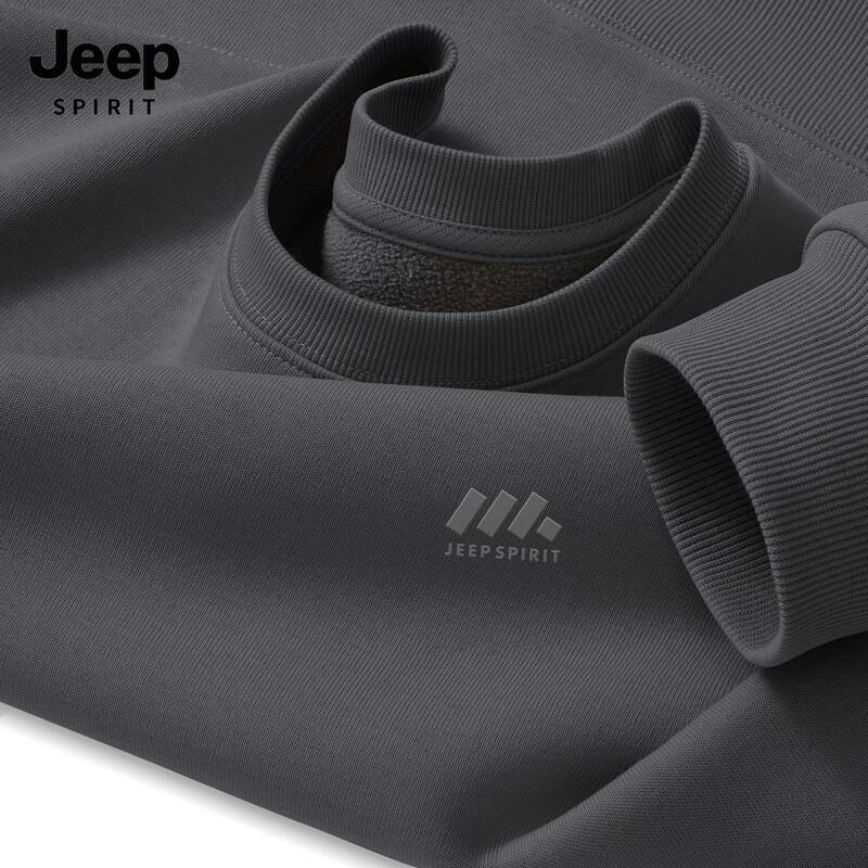 

JEEP SPIRIT Men s Fleece-Lined Round Neck Sweatshirt 2XL