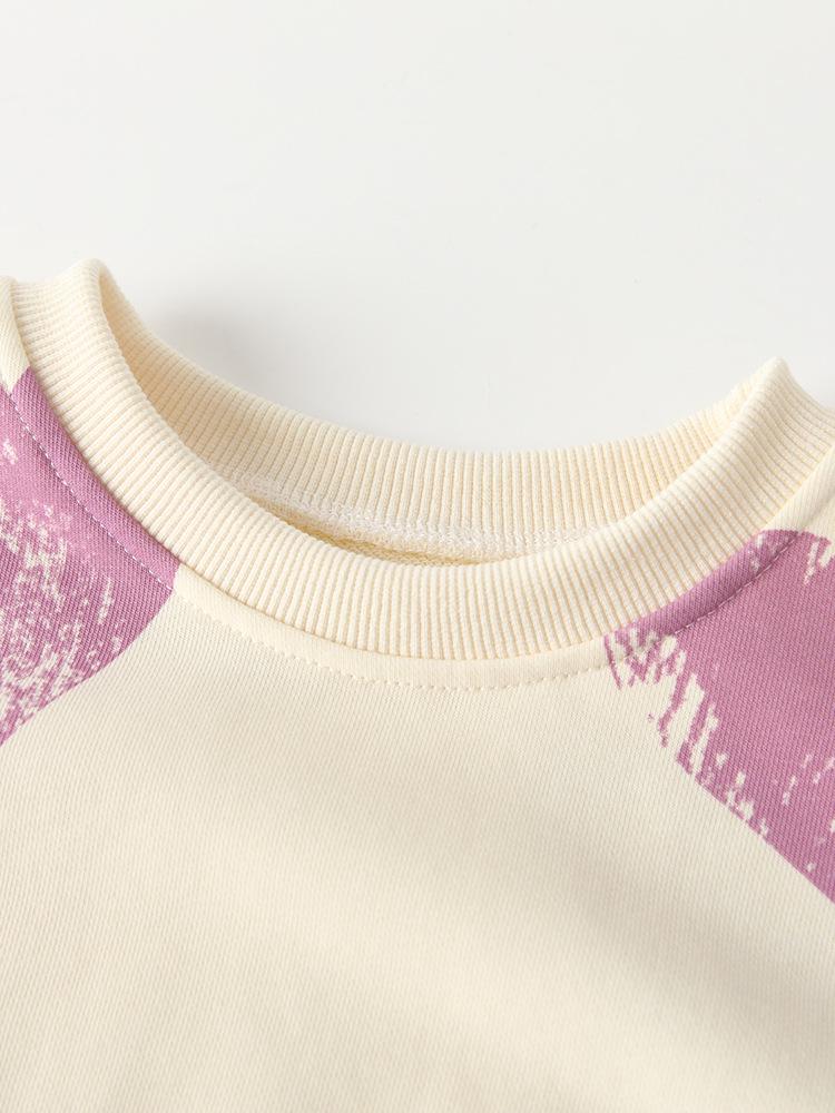 Malwee Girls' Hoodie Set - Stylish Casual Round Neck, Long Sleeve, Two-Piece Outfit for Autumn/Winter