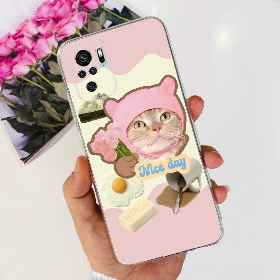 For Xiaomi Redmi Note 10 Case Note 10S Cute Cartoon Painted Cover Soft Silicone Case For Redmi Note 10 Pro Max Note10 10S Fundas