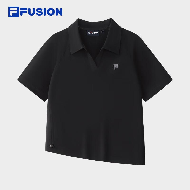FILA FUSION Women s Knitted Short Sleeve Polo T-Shirt S