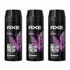Axe Excite Fresh 48H Deodorant Body Spray 150ml X3