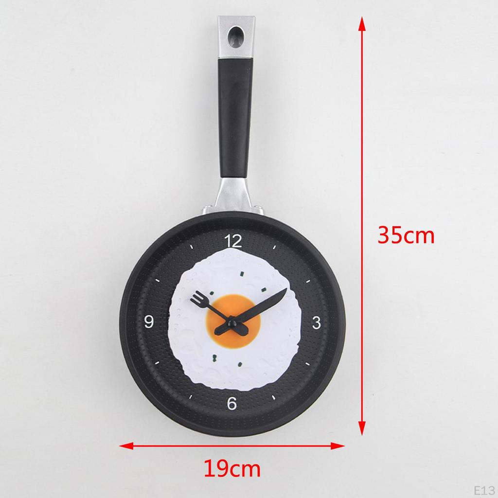 Creative Frying Pan Wall Clock for Contemporary Home Decor