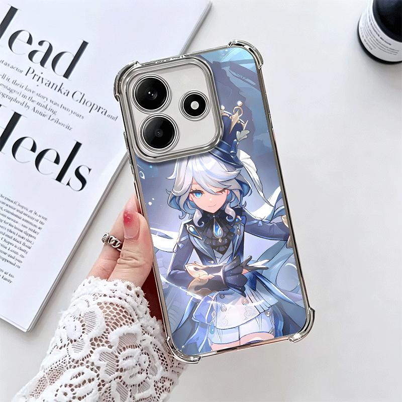 

Genshin Impact Furina Soft Phone Case For Xiaomi Redmi Note 14 15 Pro Plus 13 12 11S 11T 5G 10 9S 9 Plating Anti-Fall Fundas Redmi Note 11S 4G