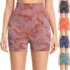 Hohe Taille Yoga-Shorts für Damen Nahtlose Kompressions-Workout-Shorts Dehnbar Atmungsaktiv Fitness-Sportshorts für Training Übung Laufen Yoga