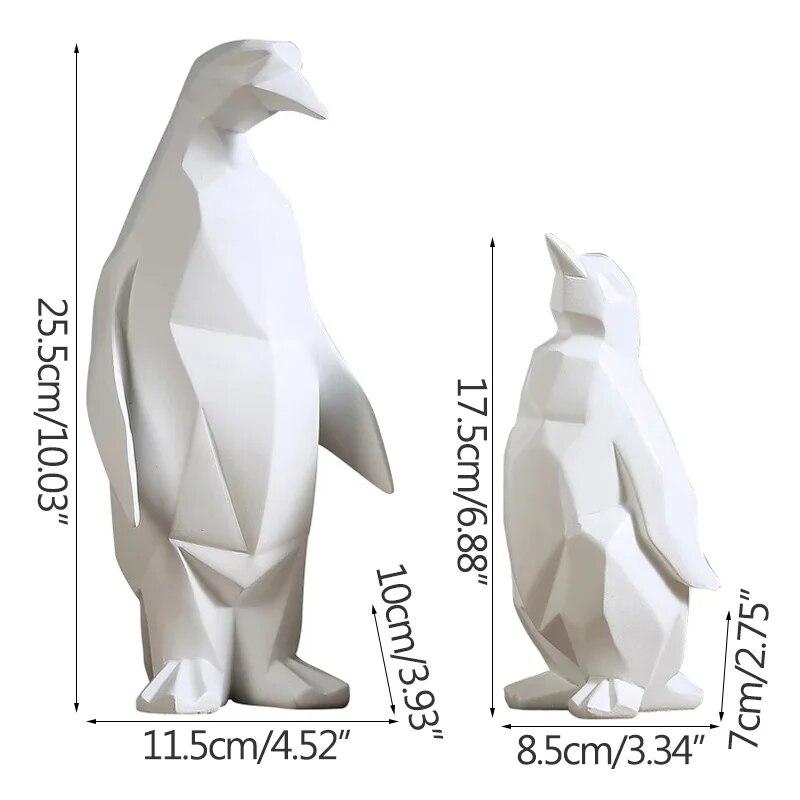 Sculture e Statuette Statua di Animale Decorazioni per la Casa Ornamenti Per Decorazione Domestica Soggiorno Tavolo Scrivania Ufficio Pinguino Bianco Carino