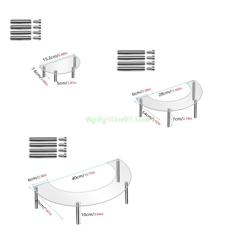 24TE 3pcs/set Acrylic Cake Display Rack Multipurpose Show Stand Bracket Supplies