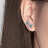 S925 Sterling Silver Mini Star Stud Earrings for Women - Blue Small Niche Summer Accessories