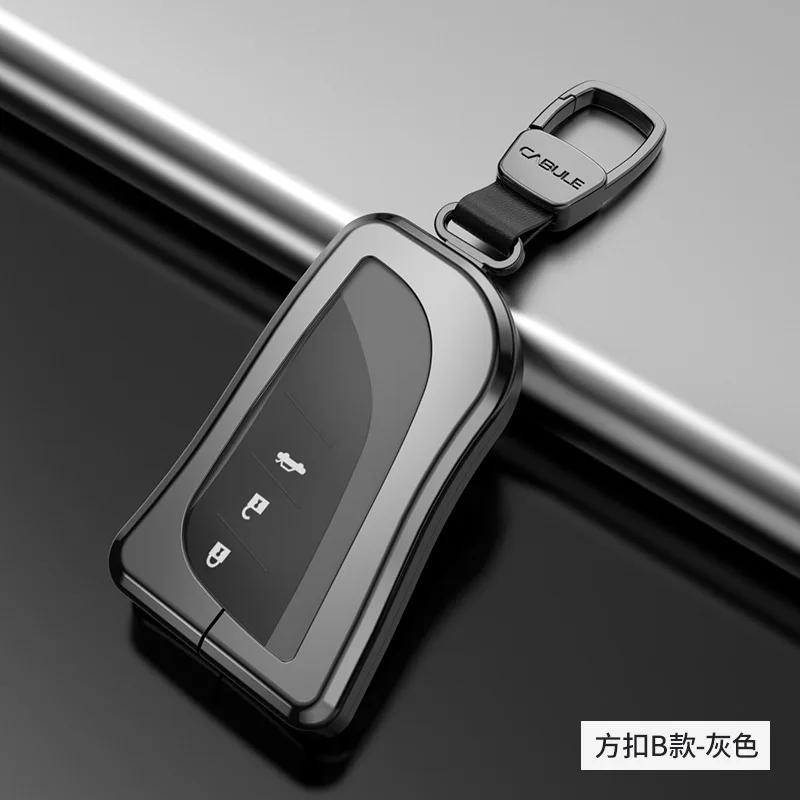 

Interior Mouldings Aluminium Alloy+TPU Car Remote Key Cover key Case For Lexus ES300h ES350 ES200 ES260 LS350 LS500h Fob Key 201