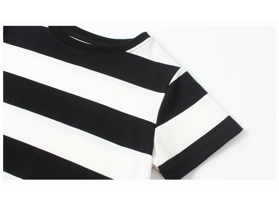 Summer Korean Style Striped Princess Dress for Girls - Short-Sleeved Fashion Skirt