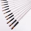 12 buc / set Set de pensule pentru pictură pentru artist, mâner din lemn Vopsea acrilică Nylon Art
