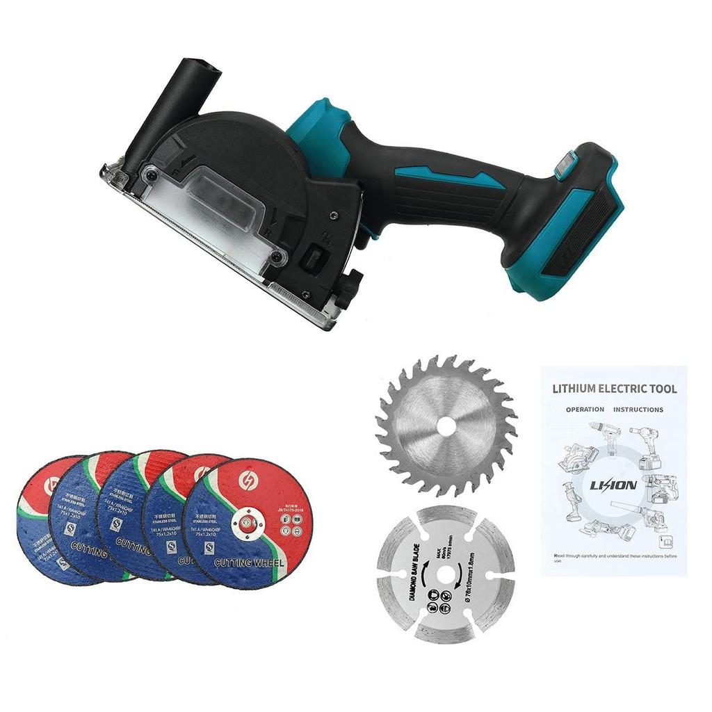 76mm Brushless Electric Angle Grinder Wireless Adjustable Speed Cutting Machine Portable Woodworking Power Tool