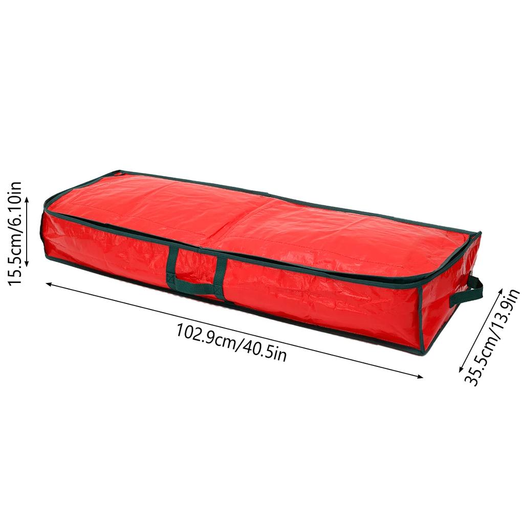 Christmas Wrapping Paper Storage Organizer 40" Durable 600D Oxford Fabric Gift Wrap Storage Bag Fits Ribbon Ornaments Holiday