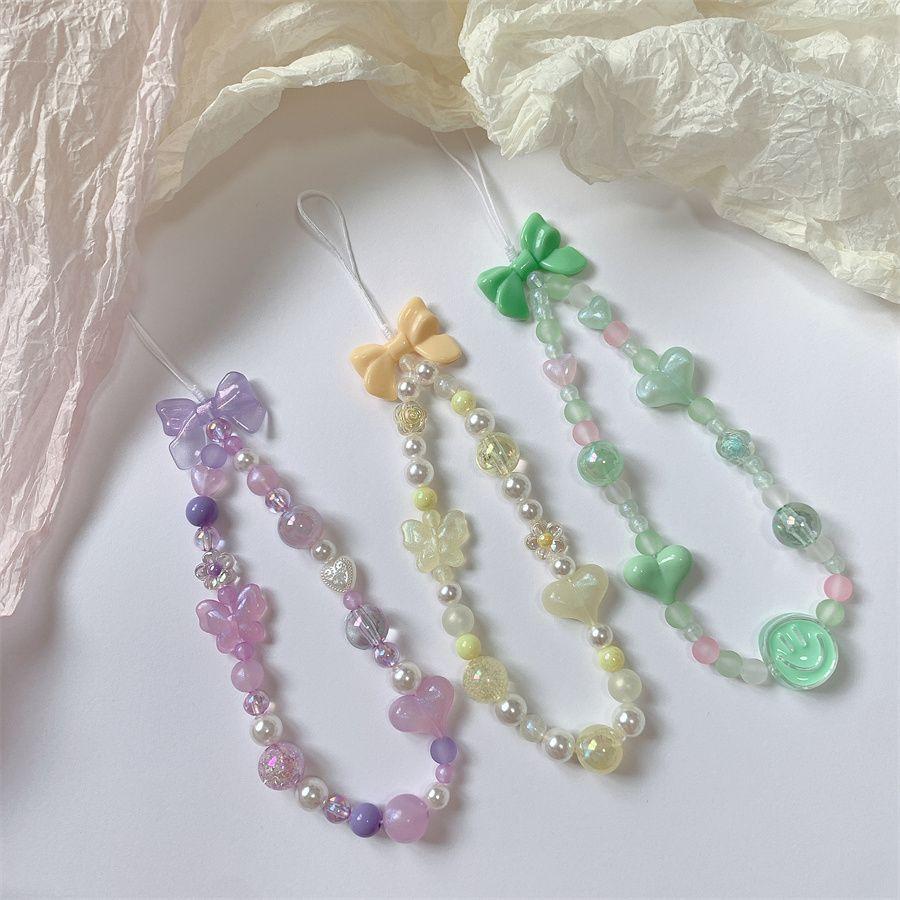 Minimalist Girly Phone Case Chain Trendy Women Versatile Bag Pendant CCD Camera Chain Trendy Women Ins Bowknot