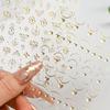 Champagne Gold Star Moon Angel Nail Art Sticker Adhesive Self-Adhesive Solid Color Champagne Gold Light Luxury Nail Art Sticker