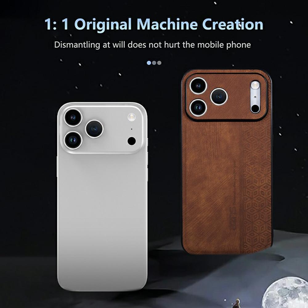 For iPhone 17 Pro Case Protective PU Leather Covered TPU Phone Shell