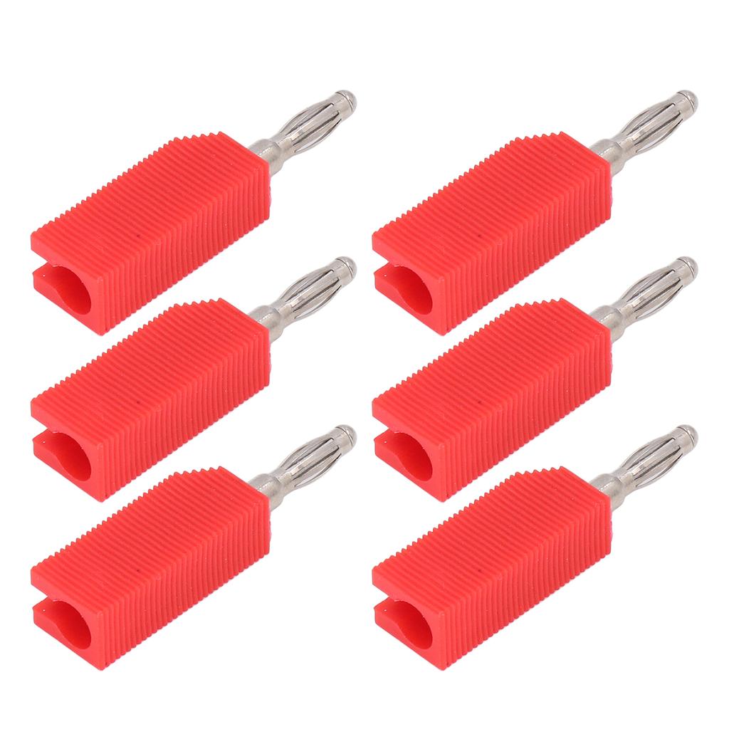 10PCS 4mm Banana Plug PE Brass No Soldering Connectors Electrical Testing Accessories J.10030Red