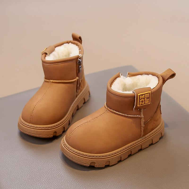 Children Winter Warm Cotton Shoes  Plush Thicken Skids Now Boots Non-Slip Comfortable Wear Boys Girls Casual Shoes Suede Boot