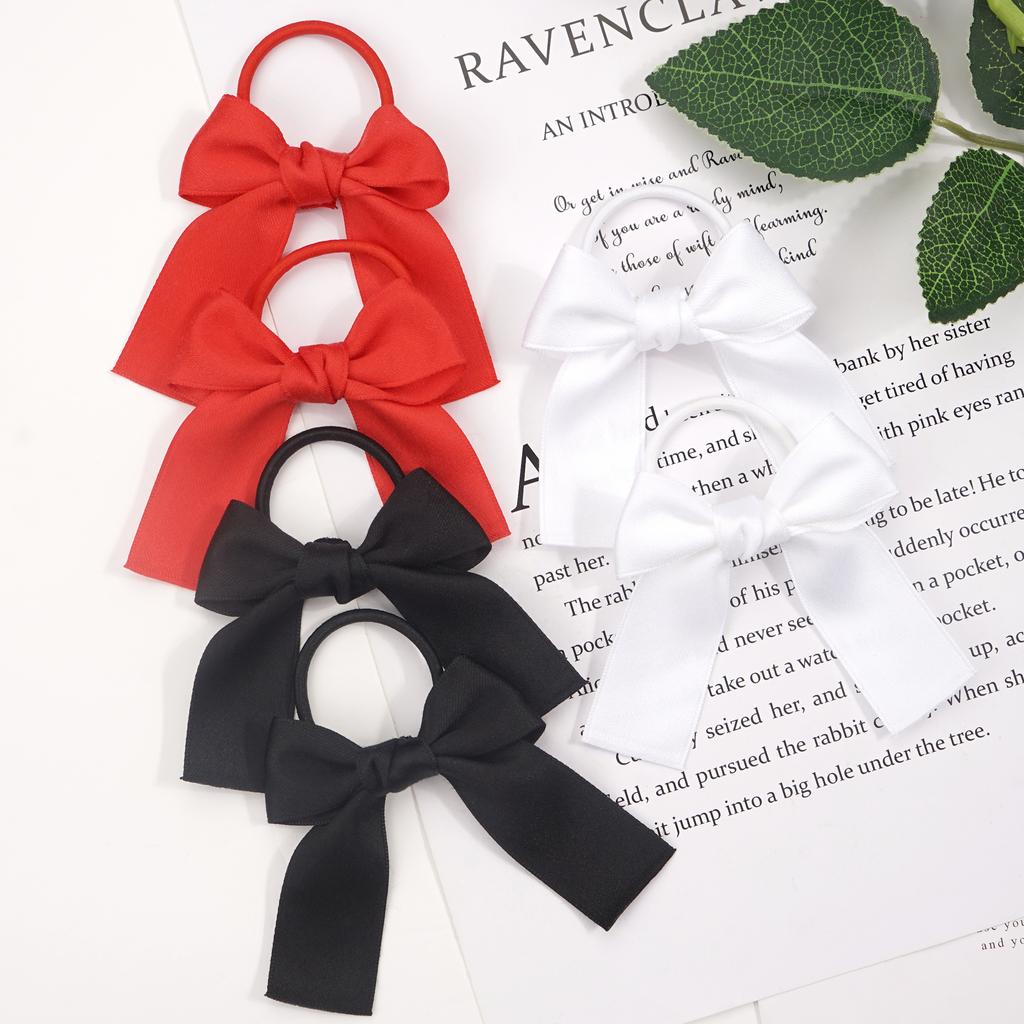 14pcs Ribbon Pigtail Hair Bows Elastic Hair Ties Hair Bands Holders Hair Accessories for Baby Girls Infants Toddler Wholesales