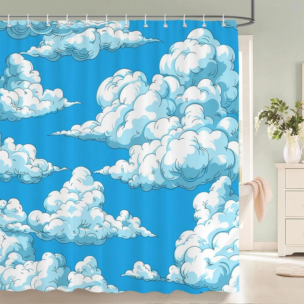 1 pack Children's cartoon style polyester shower curtain waterproof cloth bathroom partition curtain home decorative curtain