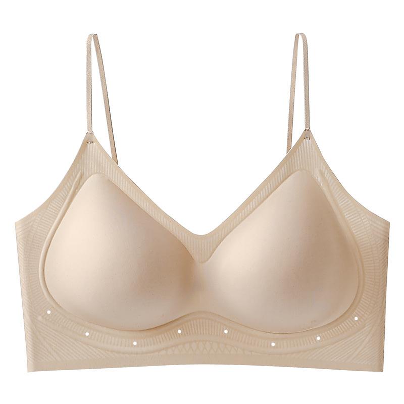 Jelly glue soft support ultra-thin underwear women gather small chest suspenders women cool breathable no steel ring bra