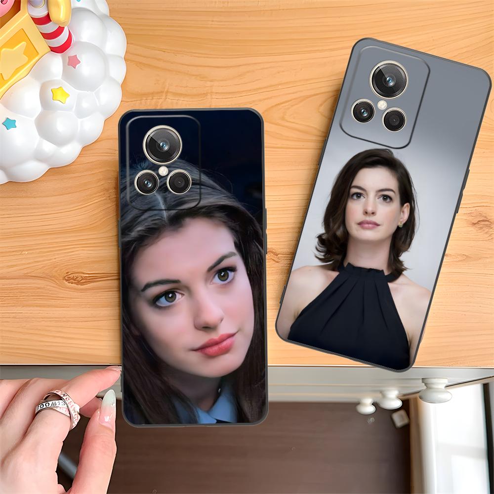 Anne Hathaway Handyhülle für Realme 15 14 13 12 11 10 9 Pro Plus T i Lite 5G Bunter Druck Cover Handys Hübsch