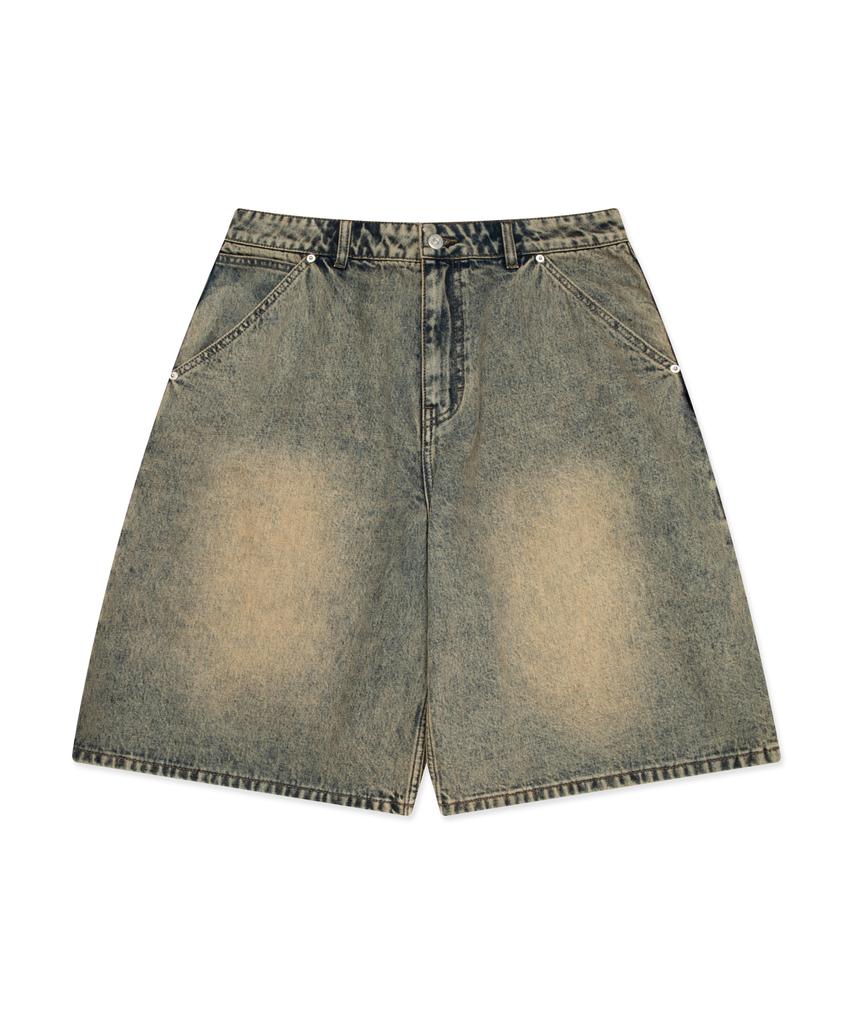 LMC Brush Washed Denim Carpenter Shorts Sand