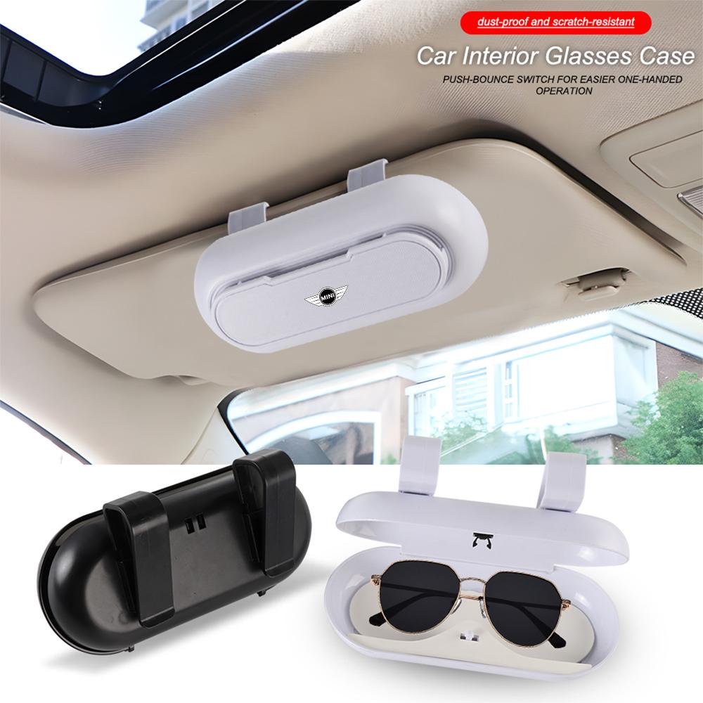 HQZQB1 Auto-Sonnenblende Brillen-Kartenhalter Sonnenbrillen-Aufbewahrungsbox Hülle Für MINI Cooper S JCW WORKS R55 R56 F55 F56 R57 R58 R59 R50 R60