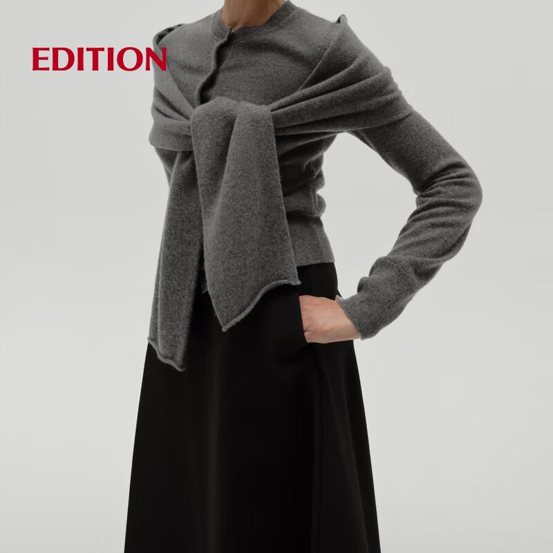 editionRED LABEL Women's 2025 Spring A-Line Silk Wool Midi Skirt