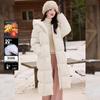 Bailuyu Women's Heavyweight 90% Duck Down Hooded Long Puffer Coat