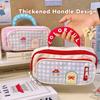 Large Capacity Dopamine House Pencil Bag Embroidered Pen Pencil Case Stationery Storage Bag  Kids