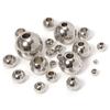 100pcs 3-10mm Stainless Steel Beads for Jewelry Making Loose Spacer Beads Ball Hole 1.2-5mm for Bracelets Jewelry Components DIY