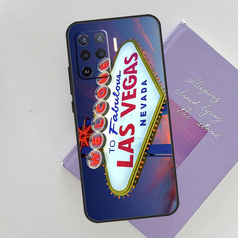LAS VEGAS POKER CARDS Cover For Oppo A78 A98 A74 A54 A94 A15 A16 A17 A52 A72 A76 A96 A53 A57S A58 A5 A9 Phone Case