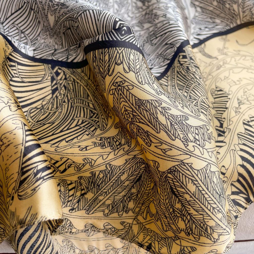 High-quality Luxurious Silk Scarves Headband Scarfs Neck Scarf For Women Chain Silk Scarf Women's Decorative Shawl