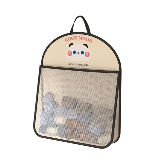 Mesh Wardrobe Organizer Large Capacity Storage Net with Hook Breathable Hanging Storage Pouch for Socks Underwear Dormitories Travel Use