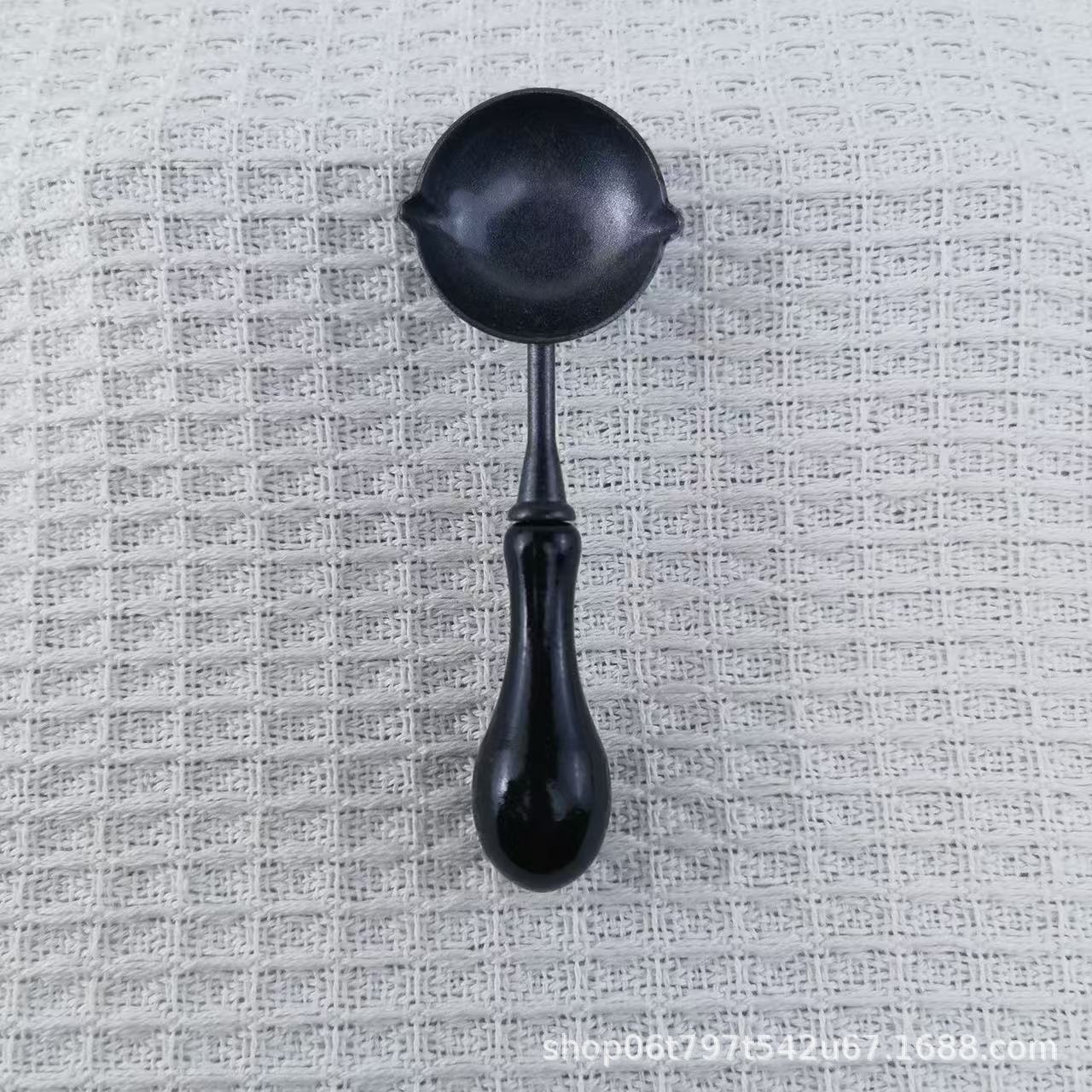 

Dual-Head Non-Stick Wax Seal Spoon Anti-Adhesion & Easy-Clean Tool for Heating Wax Seal Stamps чёрный