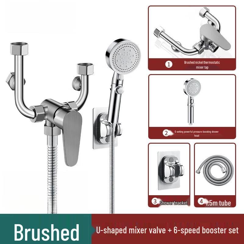 TLXT Stainless Steel U-Shaped Shower Mixer Valve Set
