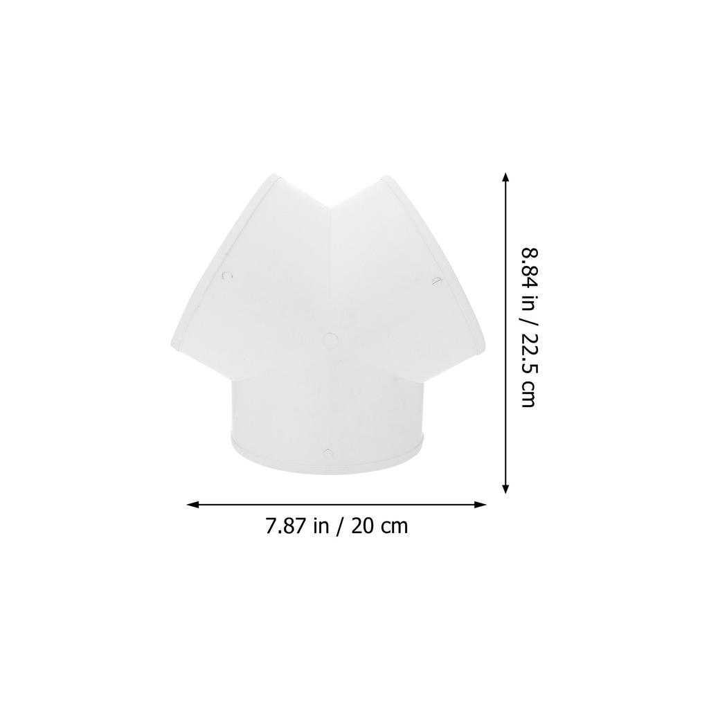 1Pcs Three-Way Duct Adapter for Exhaust Fan Duct Parts Splitter with Low Wind Resistance High Strength ABS Material 3 Way Hose