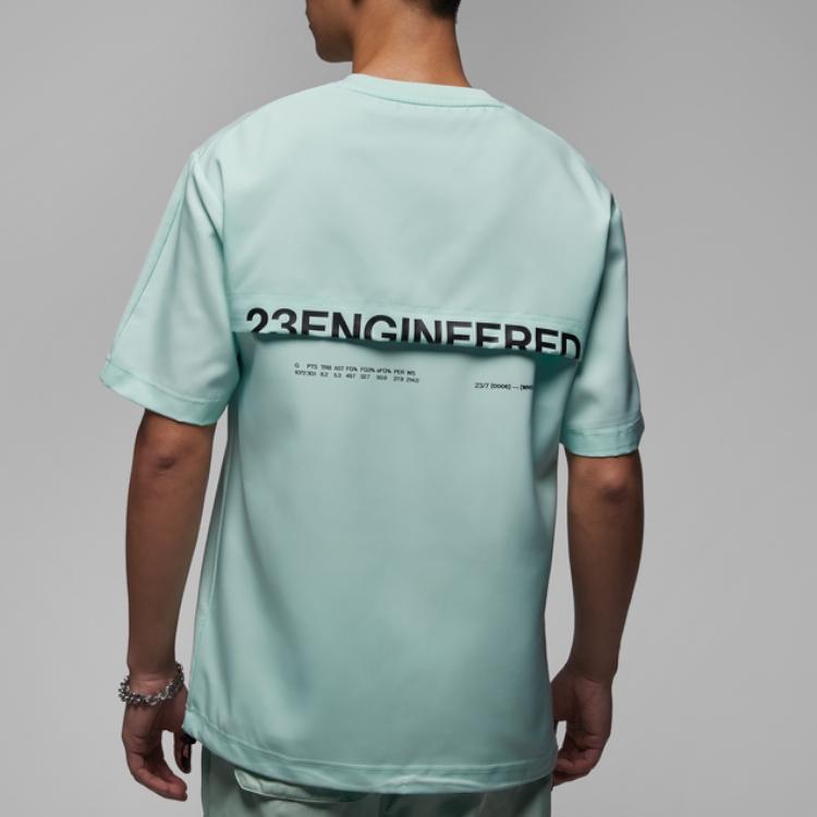 Jordan Engineered Alphabet Print Loose Round Neck Short Sleeve T-Shirt Men Tops Igloo-Blue DX9644-360