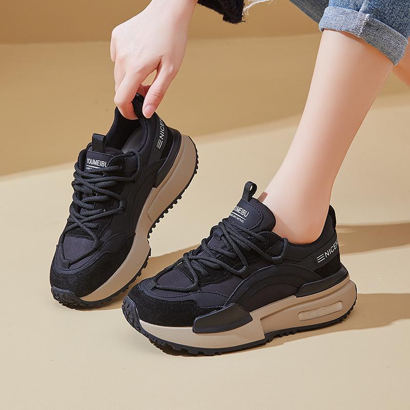 New Dad Shoes for Women, Fashionable Thick-soled Sports Single Shoes