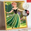 Disney Pearl Painting Frozen Anna Handmade DIY Pearl Gem Painting Pictures Crafts Special Shape Home Wall Decoration